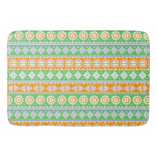 Cute orange green ethnic patterns design