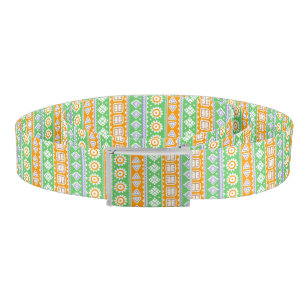 Cute orange green ethnic patterns design belt