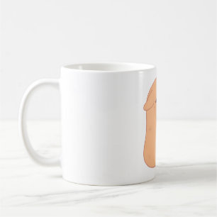 Cute Orange Guinea Pig Drinking Strawberry Bubble Coffee Mug
