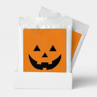 Cute orange Jack o lantern pumpkin face Halloween