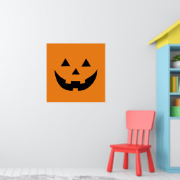 Cute orange Jack o lantern pumpkin fun Halloween Poster