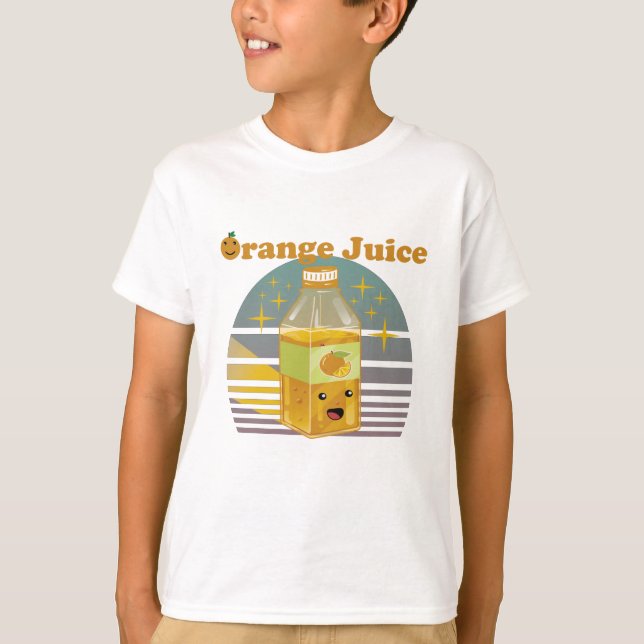 Cute Orange Juice Box T-Shirt (Front)