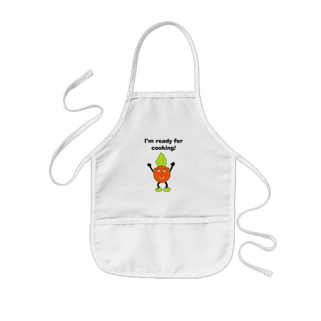 Cute orange kids' apron (Front)