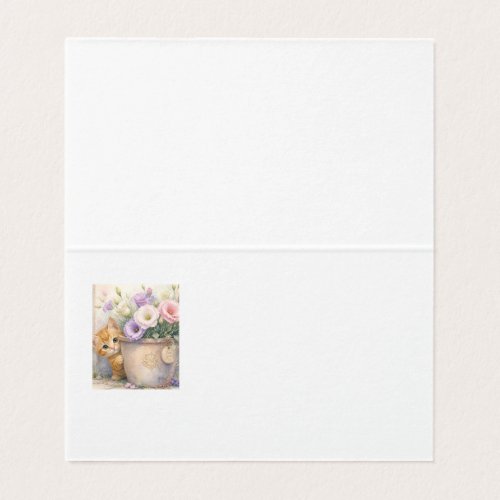 Cute Orange Kitten and Wildflowers – For You