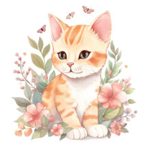 Cute Orange Kitten World's Best Cat Mom