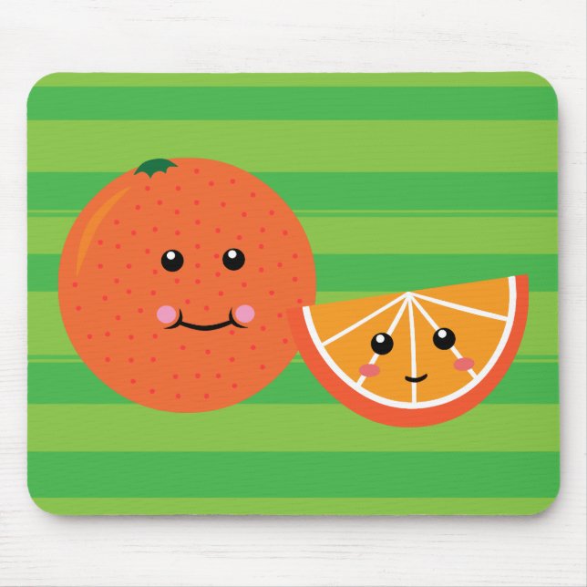 Cute Orange Mouse Pad (Front)