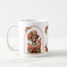 Cute Orange Ostrich Reading a Book Illustration