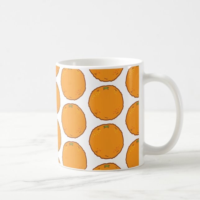 Cute Orange Pattern Coffee Mug (Right)