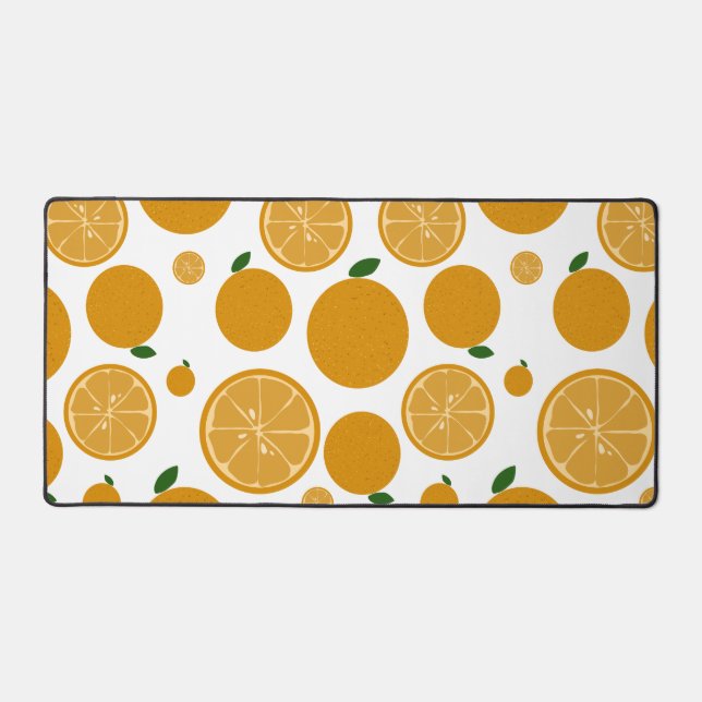 Cute Orange Pattern Desk mats (Front)