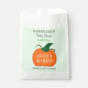Cute Orange Pumpkin Baby Shower Favors Favor Bag