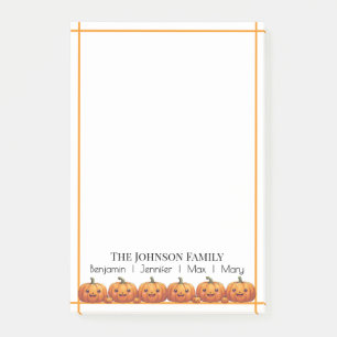 Cute Orange Pumpkins  Fall Post-it Notes