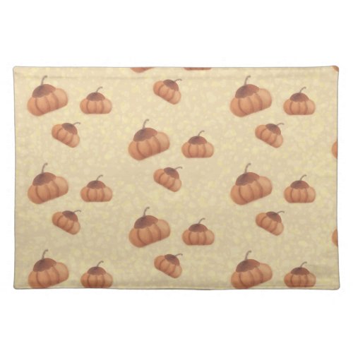 Cute Orange Pumpkins Simple Fall Decor Halloween Cloth Placemat