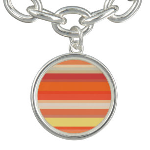 Cute orange red stripes bracelet