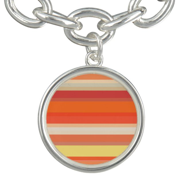 Cute orange red stripes  bracelet (Design)