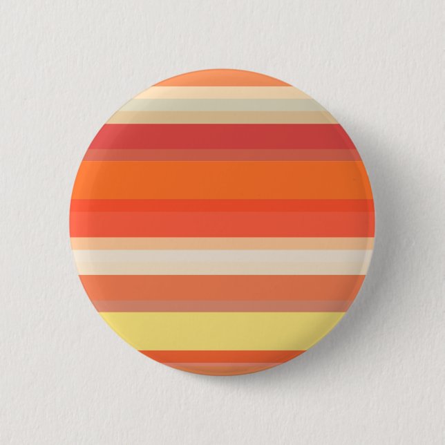Cute orange red stripes  button (Front)