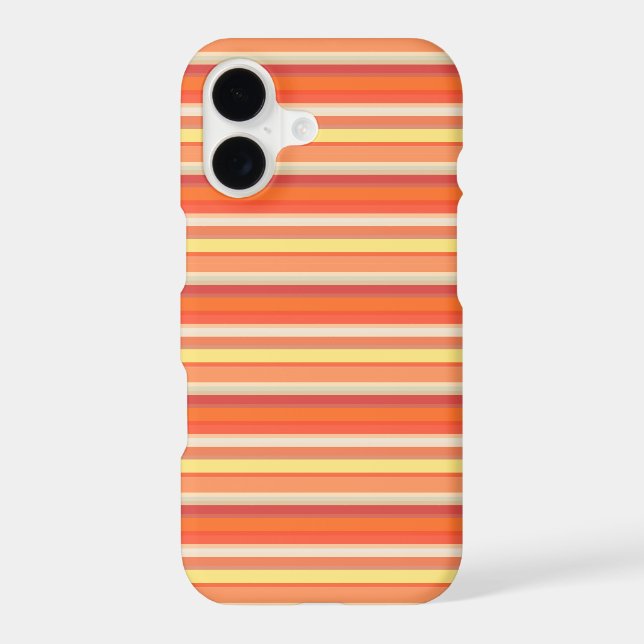 Cute orange red stripes  Case-Mate iPhone case (Back)