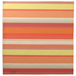 Cute orange red stripes cloth napkin