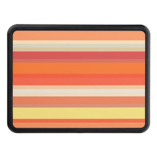 Cute orange red stripes  hitch cover