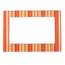 Cute orange red stripes magnetic frame
