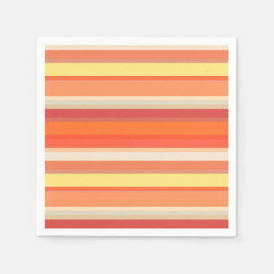Cute orange red stripes napkins