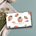 CUTE ORANGE RED WATERCOLOUR STRAWBERRIES wedding Business Card<br><div class="desc">CUTE ORANGE RED WATERCOLOUR STRAWBERRIES is a cute, cheerful & vibrant orange red watercolour strawberries coordinated collection, where you can find complete range of wedding invitations, postage, envelopes, coordinated accessories and gifts to make your day to day life a memorable experience. If you need any further customisation or any other...</div>
