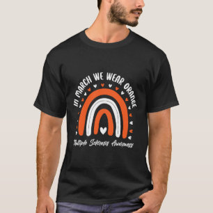 Cute Orange Ribbon Ms Warrior Multiple Sclerosis A T-Shirt