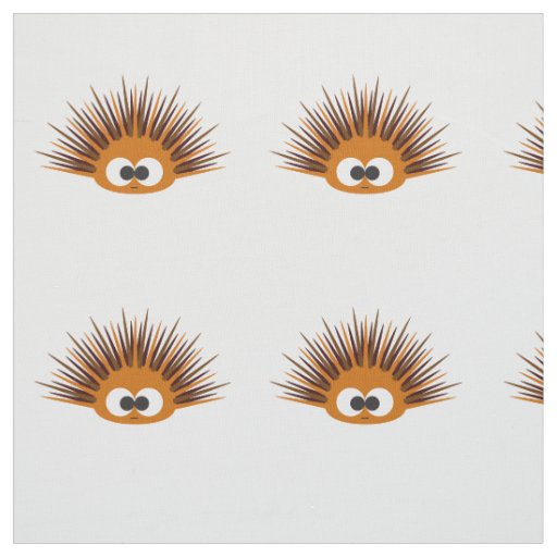 Cute Orange Sea Urchin Fabric