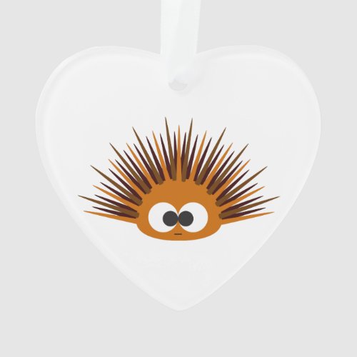 Cute Orange Sea Urchin Ornament