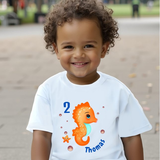 Cute orange seahorse baby T-Shirt (Creator Uploaded)