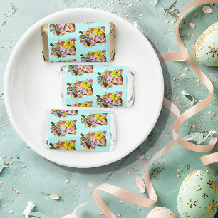 Cute Orange Tabby Cat  Easter Basket Eggs Hershey's Miniatures