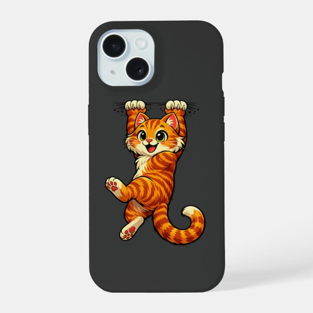 Cute Orange Tabby Cat Iphone Case (Back)