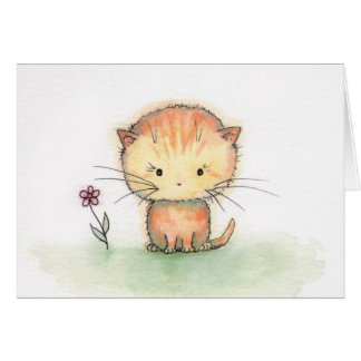 Cute Orange Tabby Cat Kitten Card