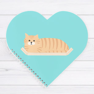 Cute Orange Tabby Cat Spiral Notebook