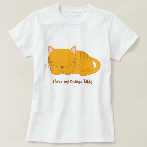 Cute Orange Tabby Cat T_Shirt