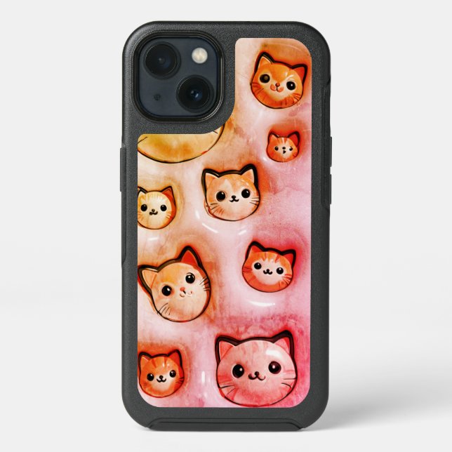 Cute Orange Tabby Cats - Protective Phone Case (Back)