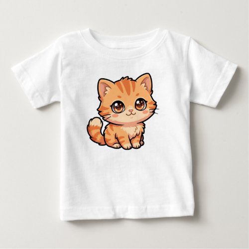 Cute Orange Tabby Kitten Baby Jersey T-Shirt