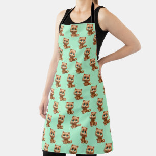 Cute Orange Tabby Kitty Cat Apron