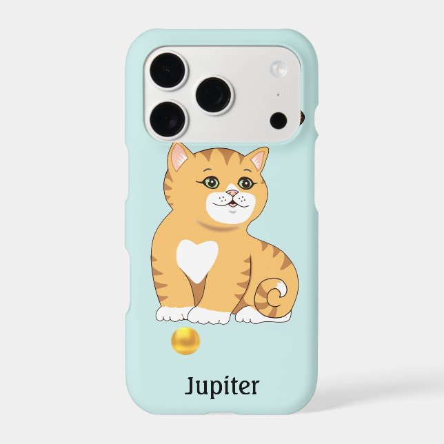 Cute Orange Tabby Kitty Cat Iphone Case (Back)