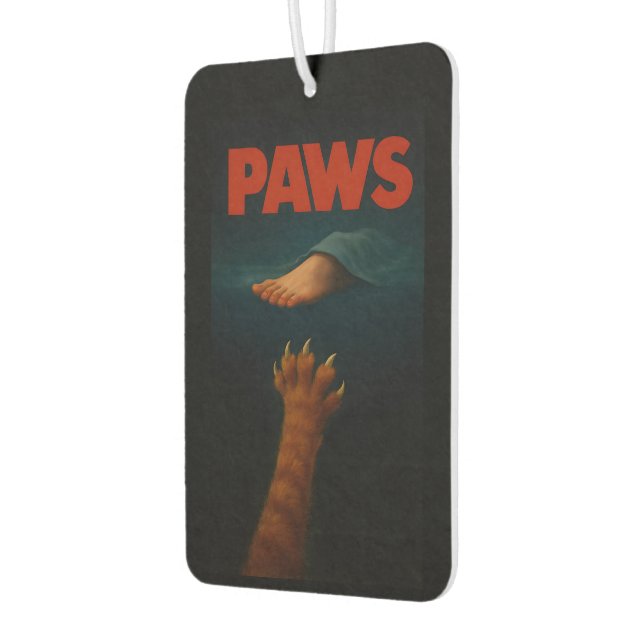 Cute Orange Tabby vs Human Foot  Air Freshener (Left)