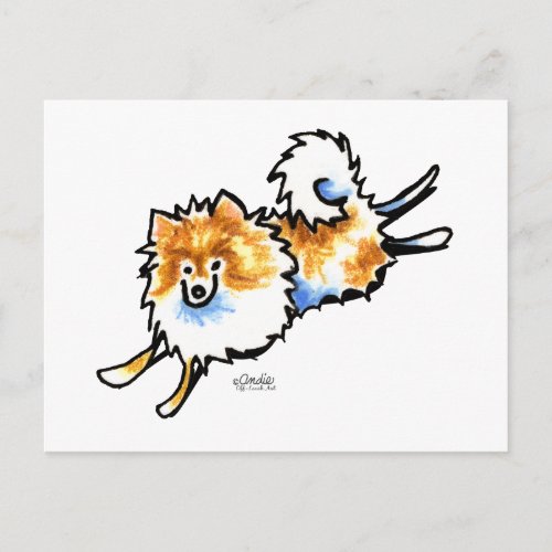 Cute Orange White Pomeranian Postcard