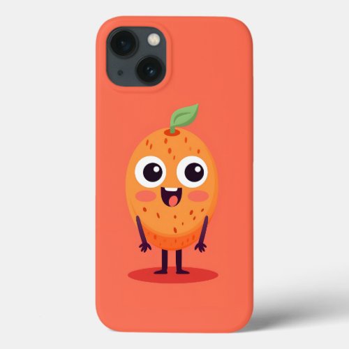 Cute Orange with a Smile _ iPhone 13 Case