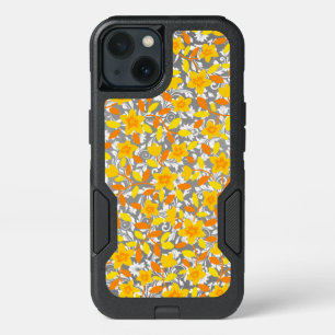 Cute orange yellow white flowers patterns iPhone 13 case