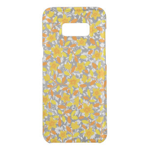 Cute orange yellow white flowers patterns uncommon samsung galaxy s8+ case
