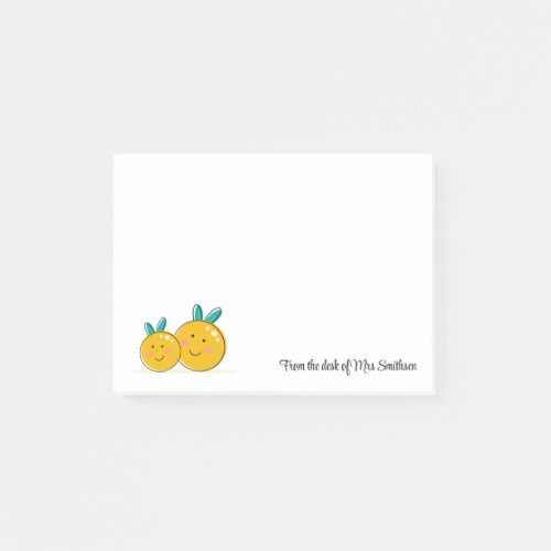 Cute Oranges Fruit From the Desk of Post_it Notes