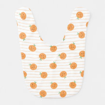 Cute Oranges Print - Baby Bib