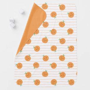Cute Oranges Print - Baby Blanket