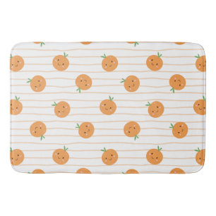 Cute Oranges Print - Bath Mat