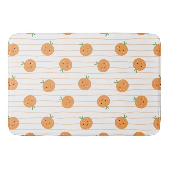 Cute Oranges Print - Bath Mat (Front)