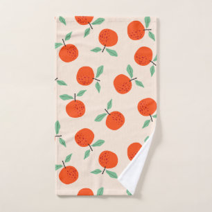 Cute oranges summertime orange bathroom towel