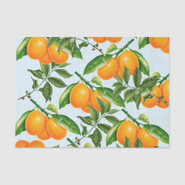 Cute Oranges Tissue Paper (Front)